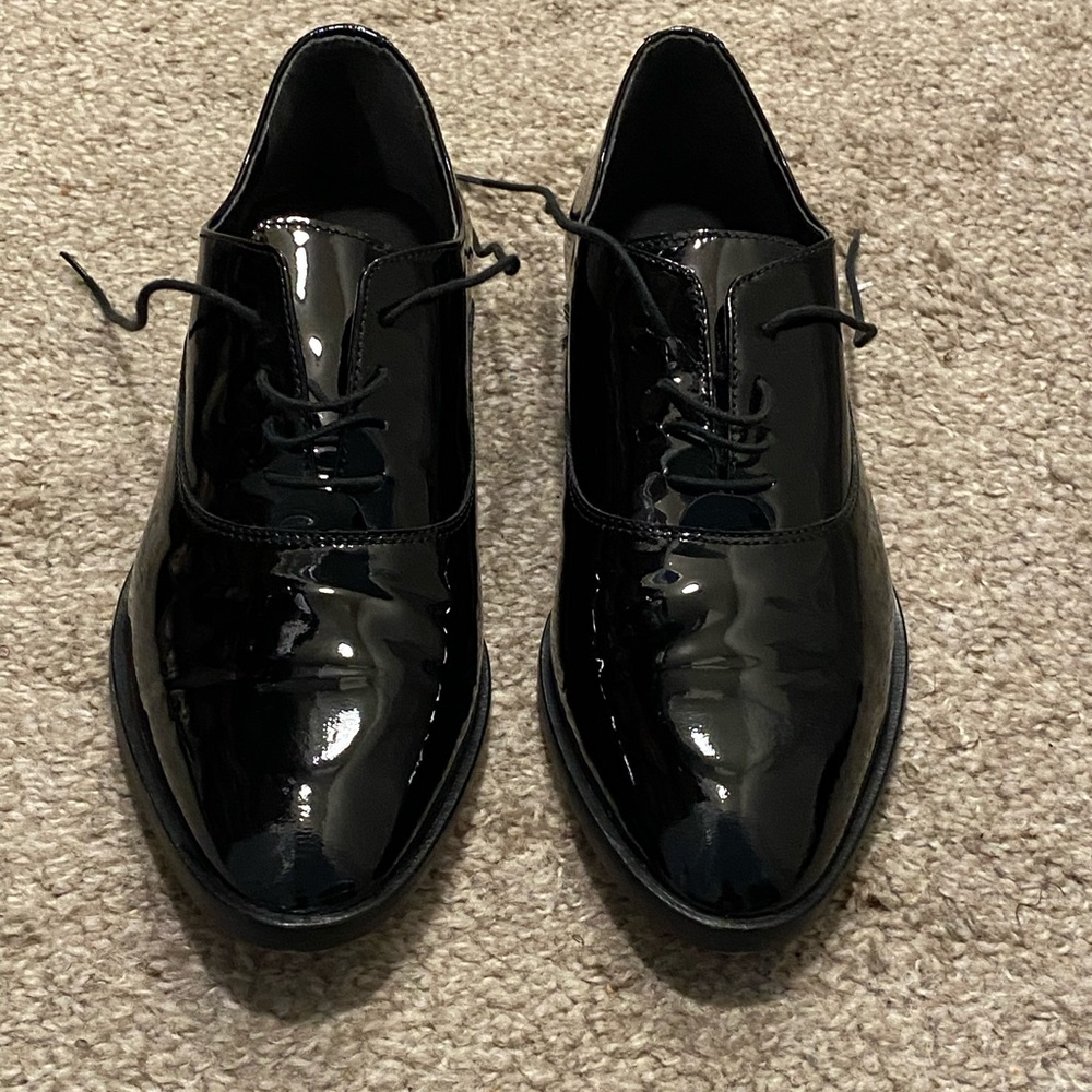 Barney’s Black Patent Leather Oxford. Size 40.